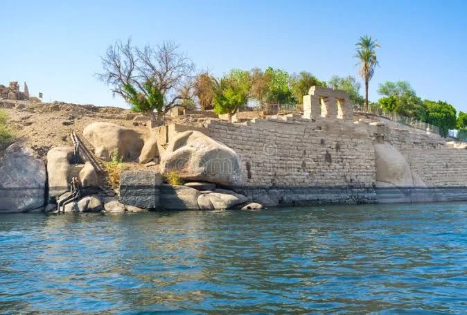 Ancient Nilometer stone steps at Elephantine Island