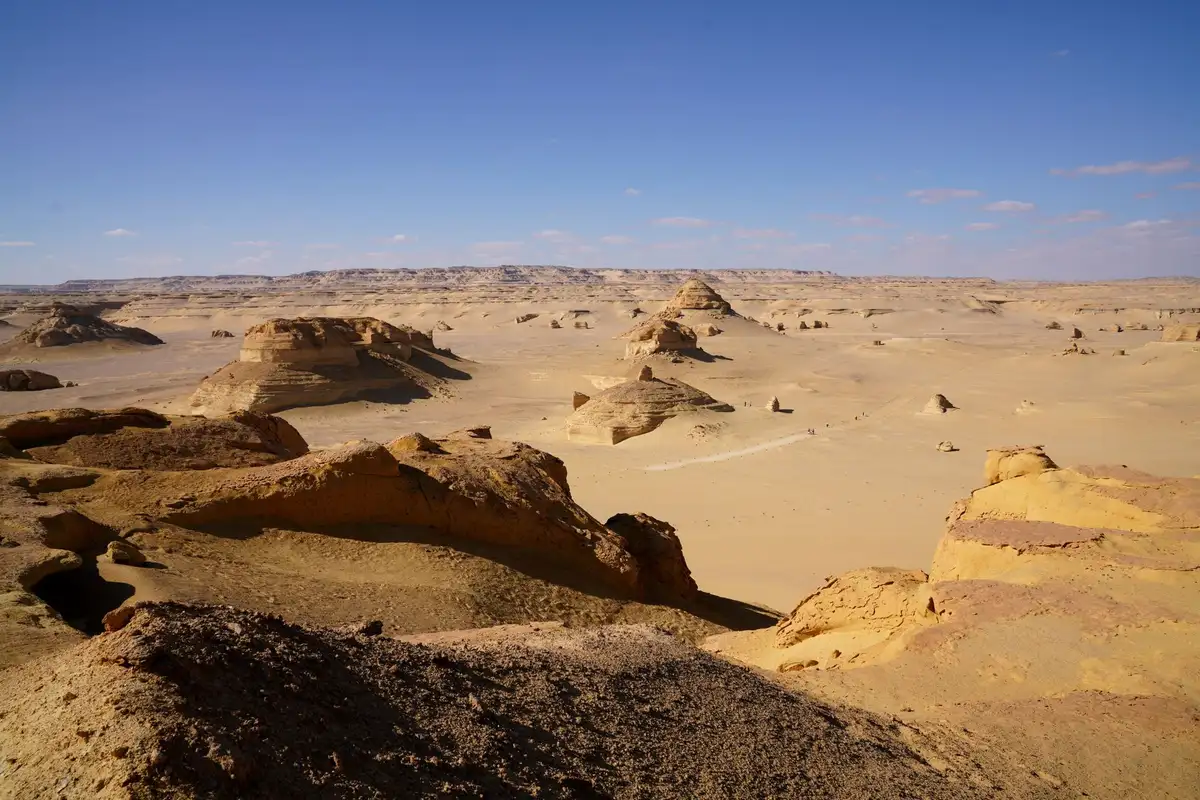 Desert sand and stone at Western Desert in Aswan, Egypt