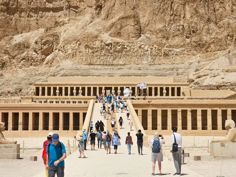 An active archaeological excavation site in Egypt