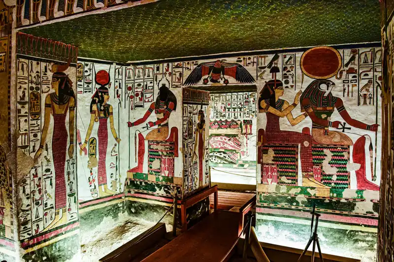 Tomb of Nefertari vividly painted burial chamber in Luxor