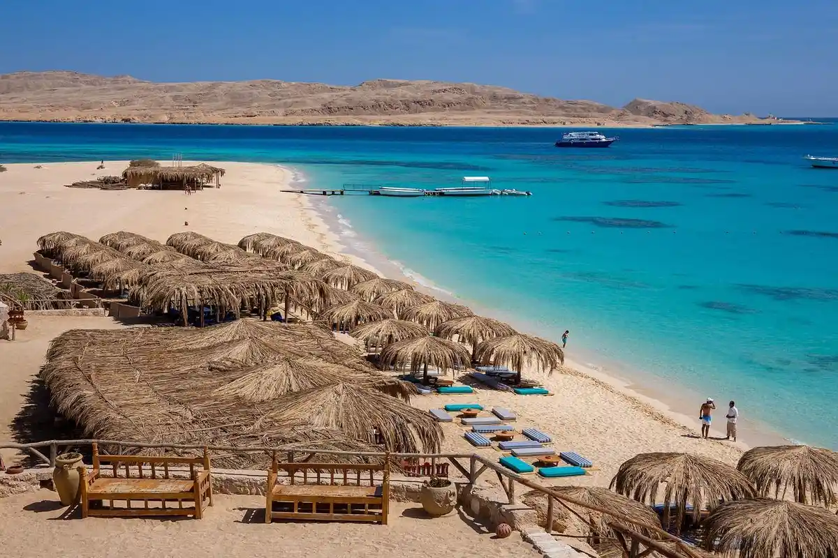 Mahmya Island white sand beach in Hurghada