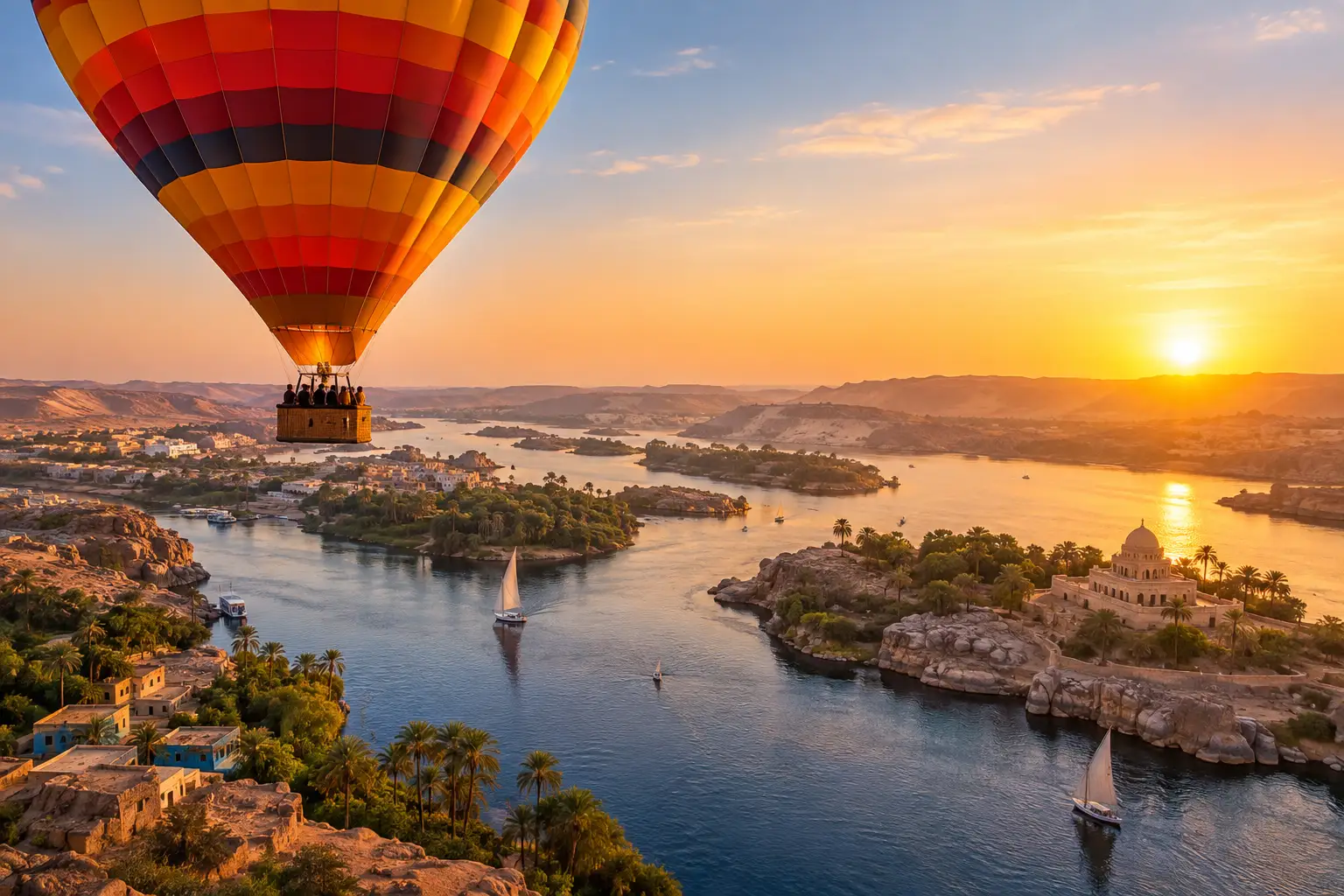 Hot Air Balloon from Aswan: Private Sunrise Flight in Luxor