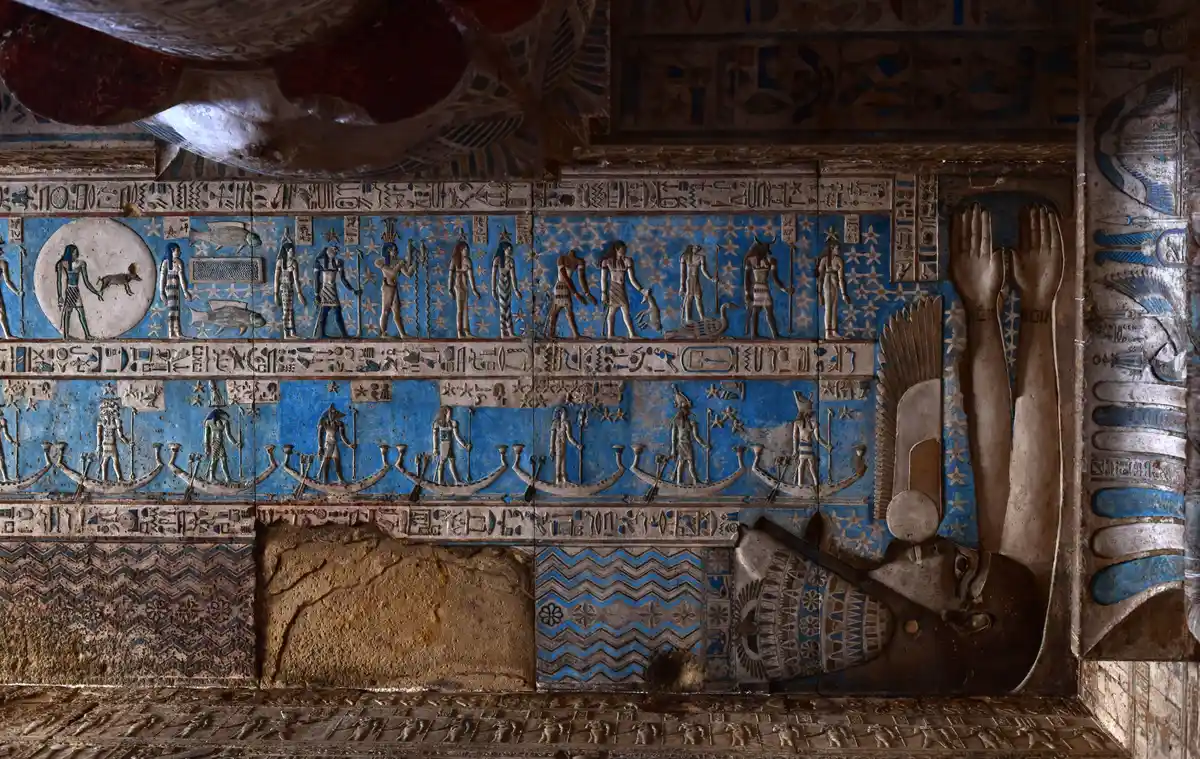 A temple at Dendera in Qena, Egypt
