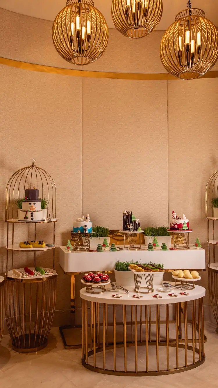 Festive dessert display at The Nile Ritz-Carlton Cairo