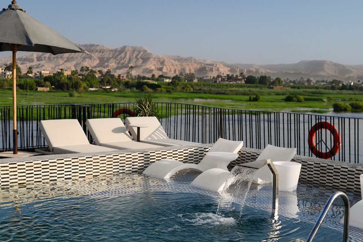 Pool with Nile views