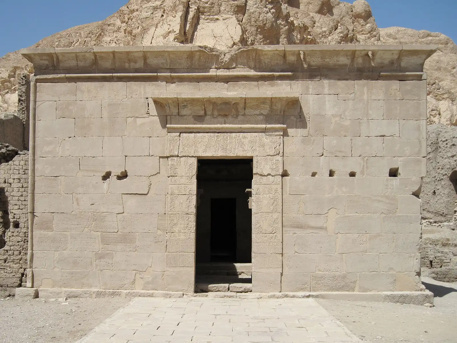 The Ptolemaic temple of Hathor at Deir el Medina, Luxor West Bank