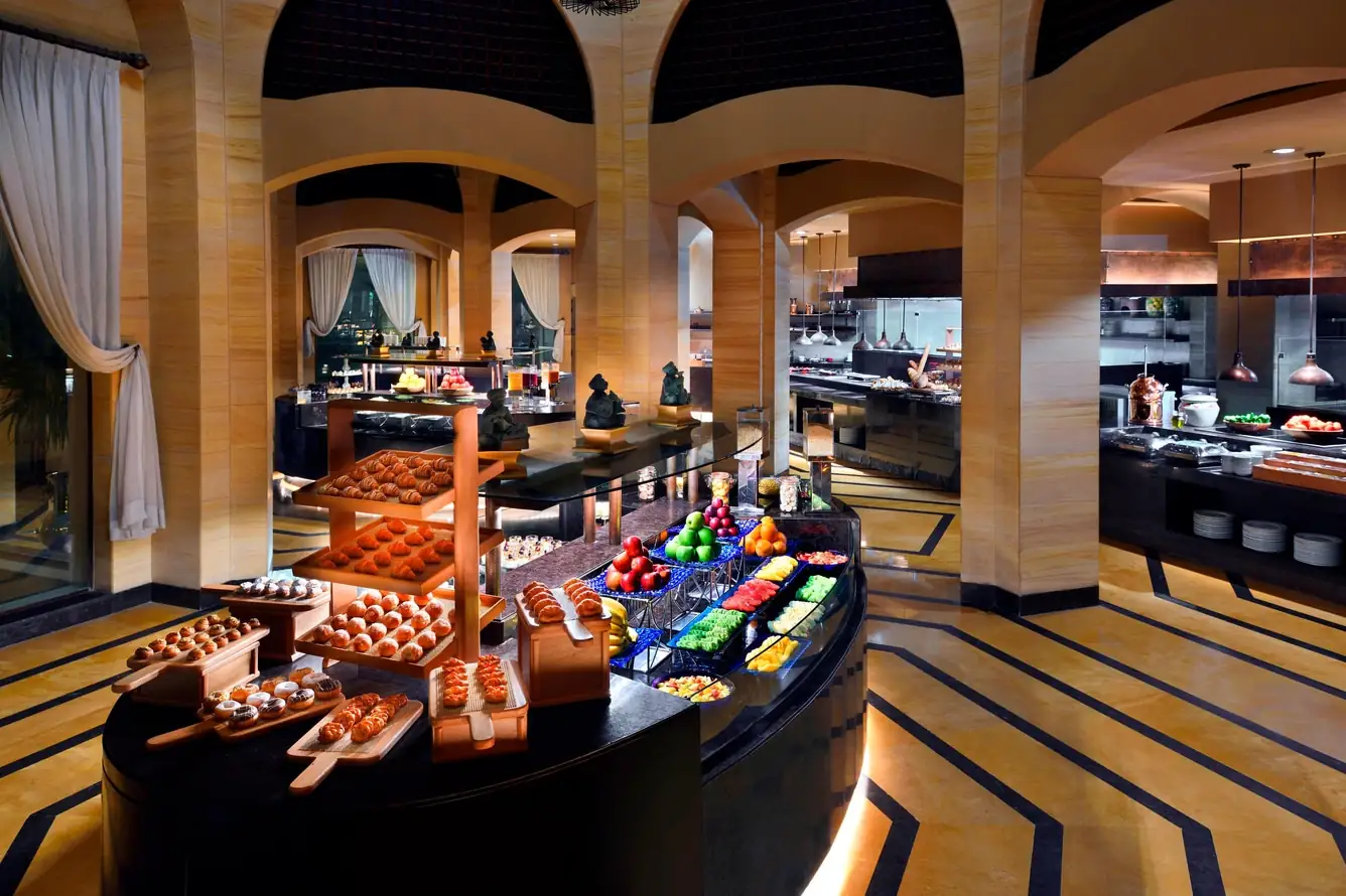 Dessert and pastry buffet station at Marriott Mena House Cairo