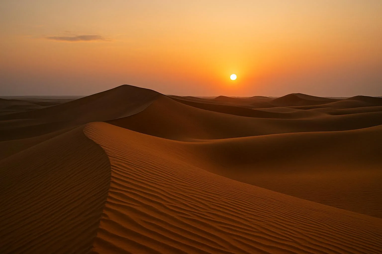 Great Sand Sea golden dunes near Siwa Oasis