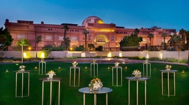 Outdoor terrace event setup at The Nile Ritz-Carlton Cairo overlooking the Egyptian Museum