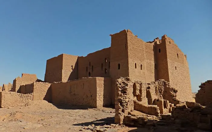 Monastery of St. Simeon ruins in the Aswan desert