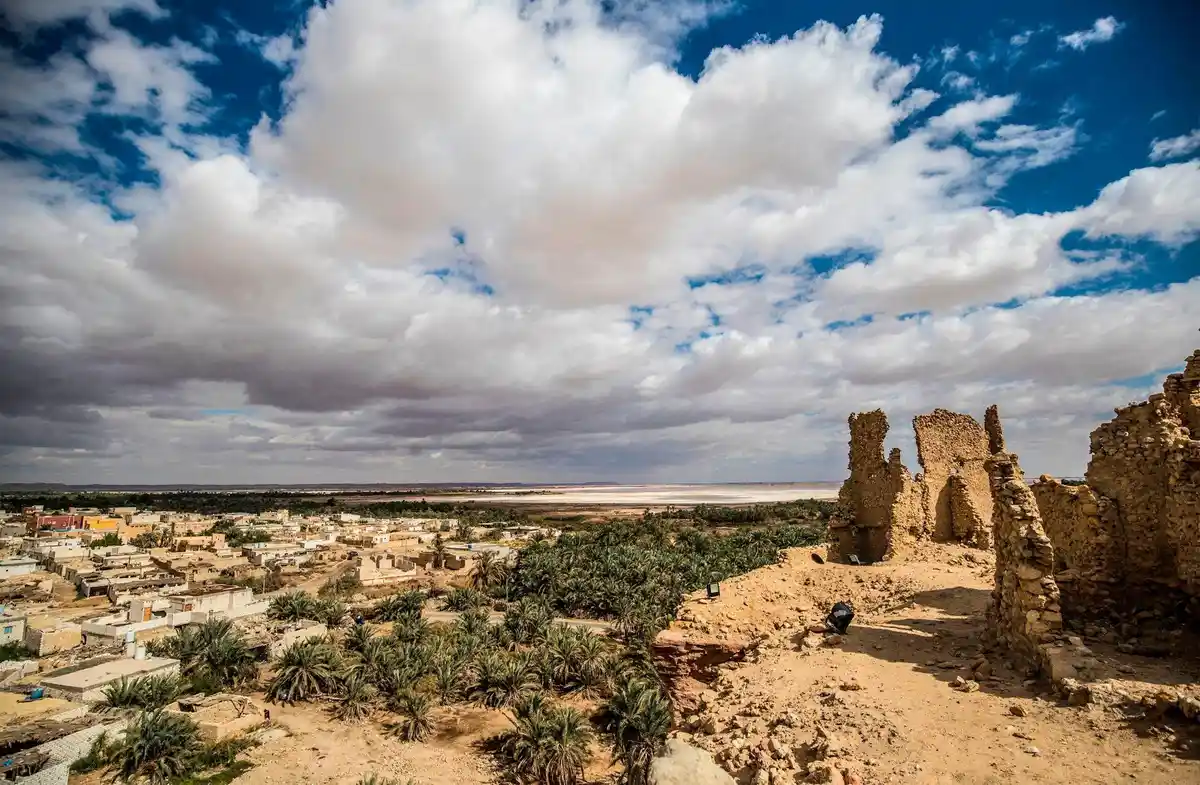 Aghurmi Village mudbrick ruins at Siwa Oasis