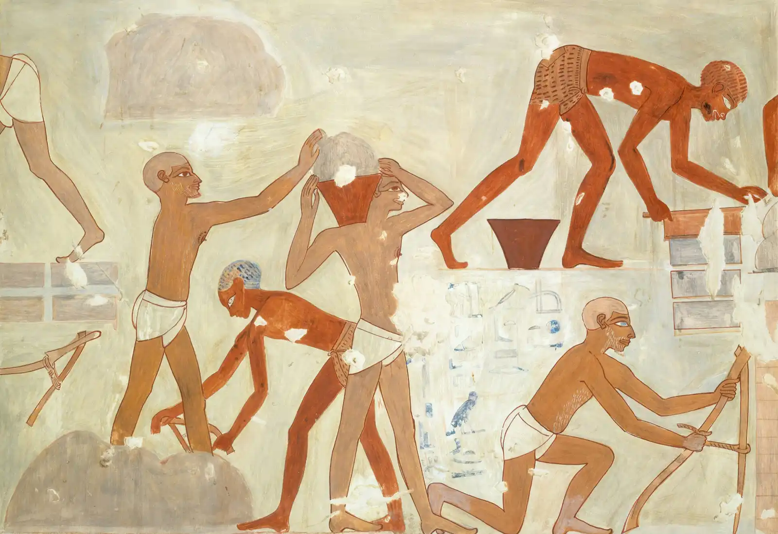 Paintings and walls in the tombs of the nobles