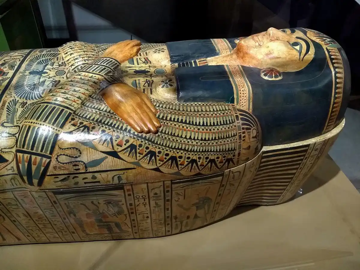 Ancient Egyptian mummification artifacts on display in Luxor