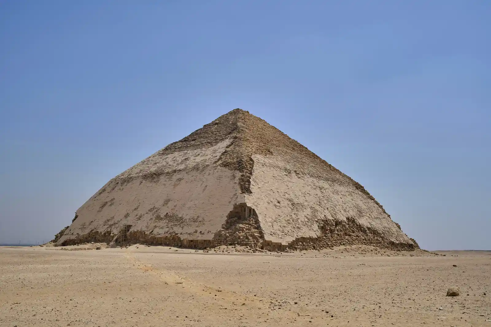 Desert sand at Bent Pyramid in Dahshur, Egypt