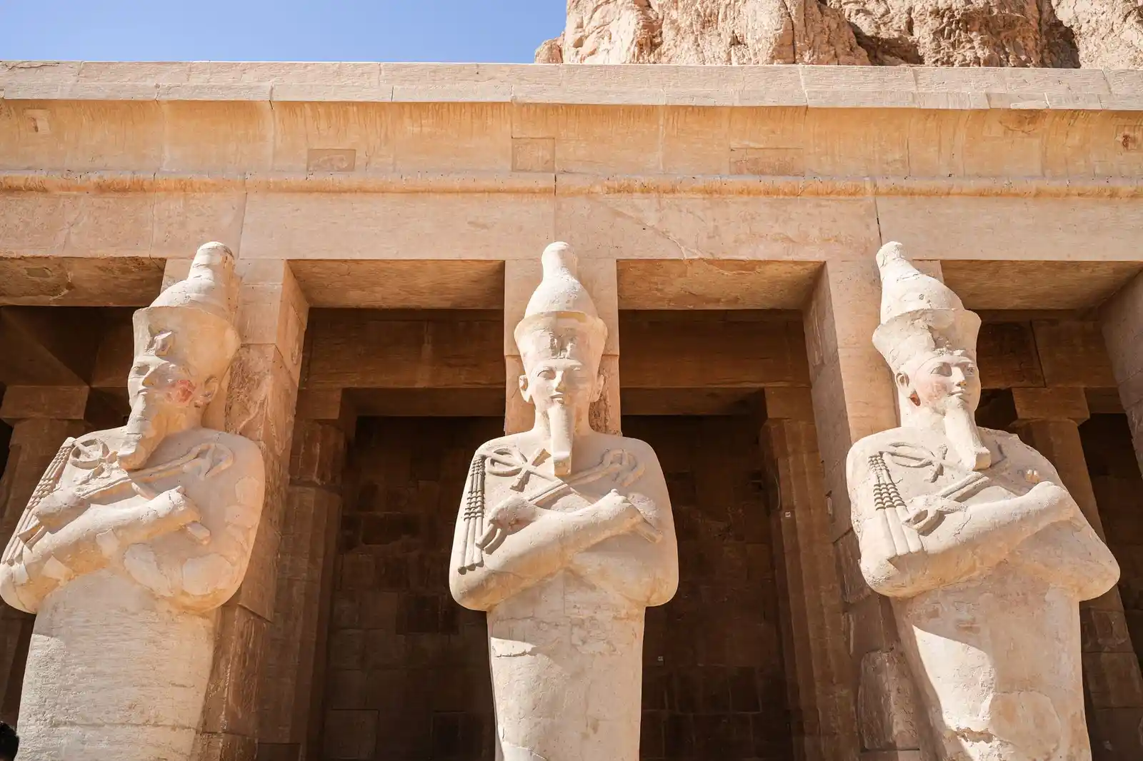 Hatshepsut Temple's three colonnaded terraces in Luxor