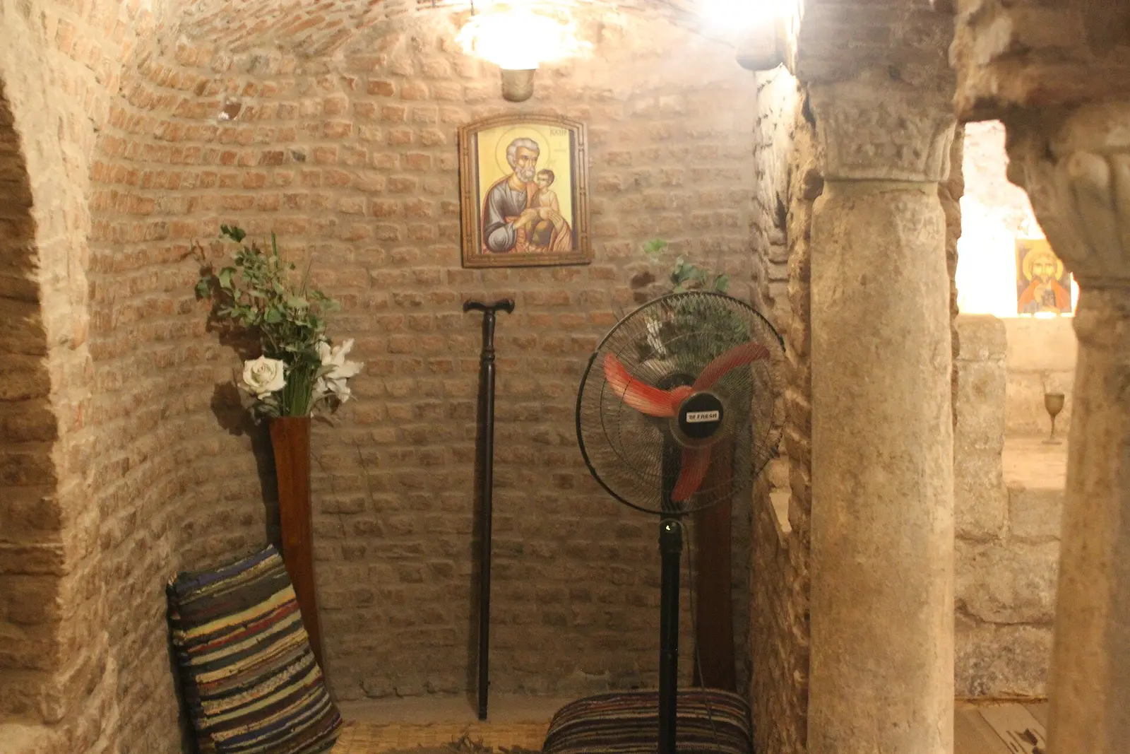 Coptic Christmas in Egypt: the crypt of Abu Serga church in Coptic Cairo, where the Holy Family is said to have sheltered