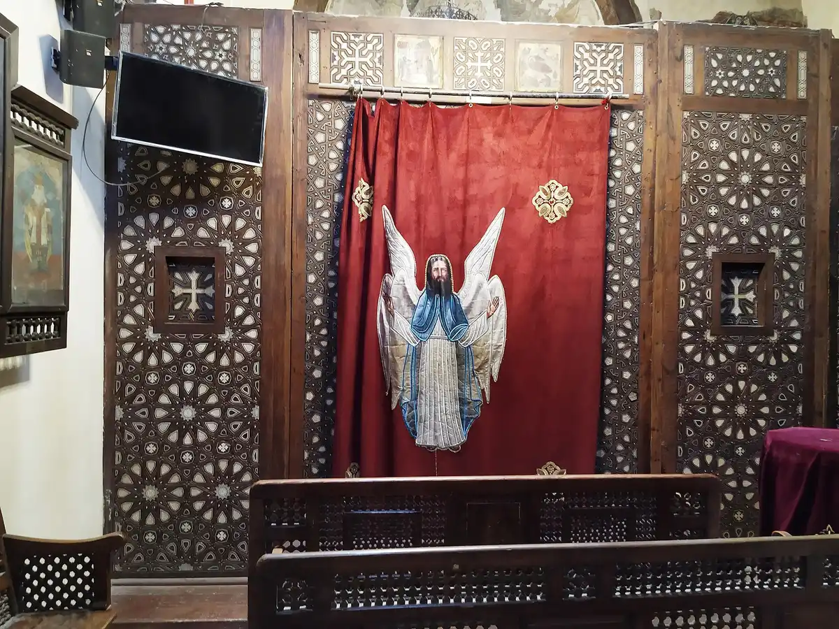 Inside the Hanging Church in Coptic Cairo