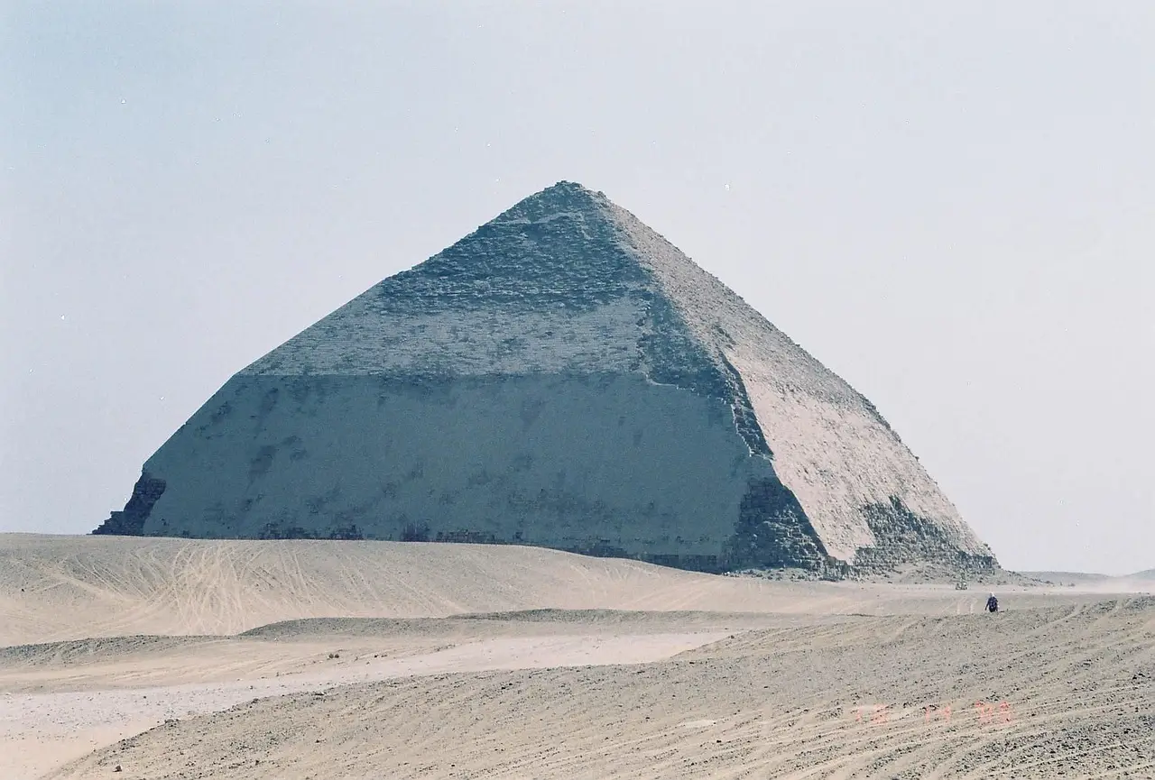 Desert sand at the Bent Pyramid in Dahshur, one of the dahshur pyramids Egypt holds