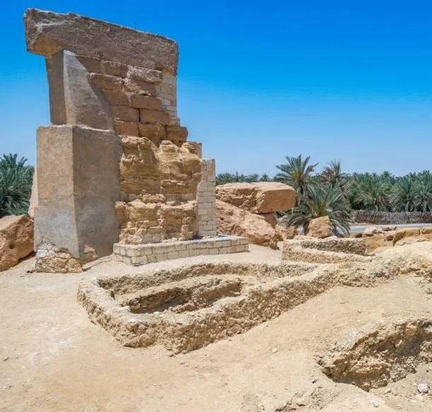 Temple of Umm Ubayda remaining wall at Siwa