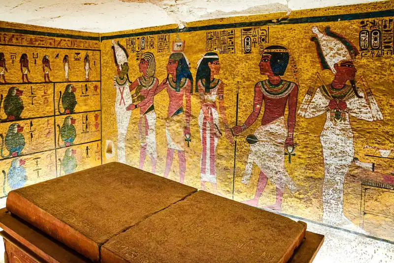 Tomb of Tutankhamun entrance in the Valley of the Kings