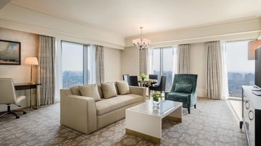 Accessible apartment living room at St Regis Cairo